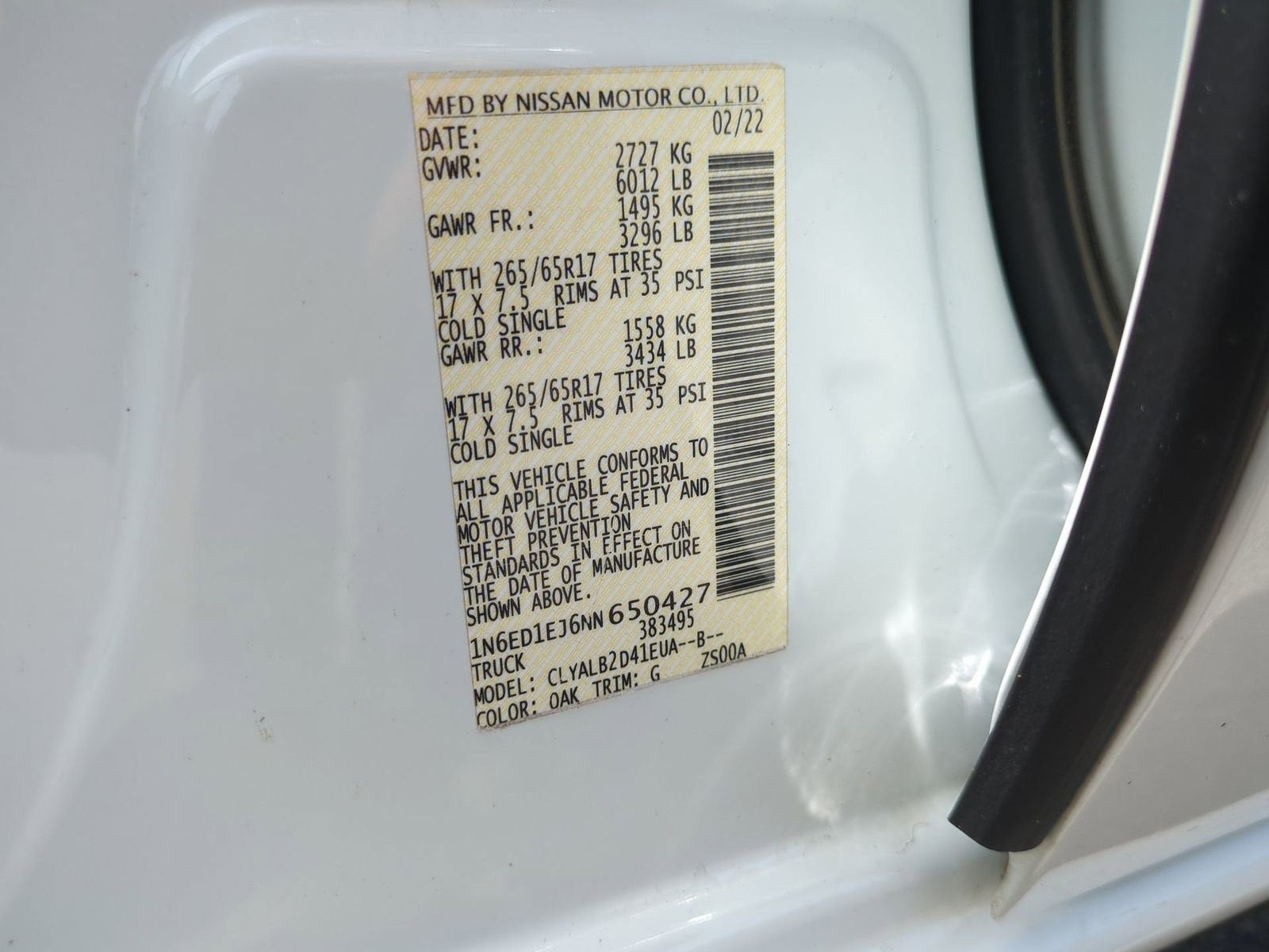 2022 Nissan Frontier Crew Cab SV 4x2