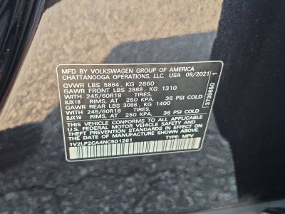 2022 Volkswagen Atlas 2.0T SE