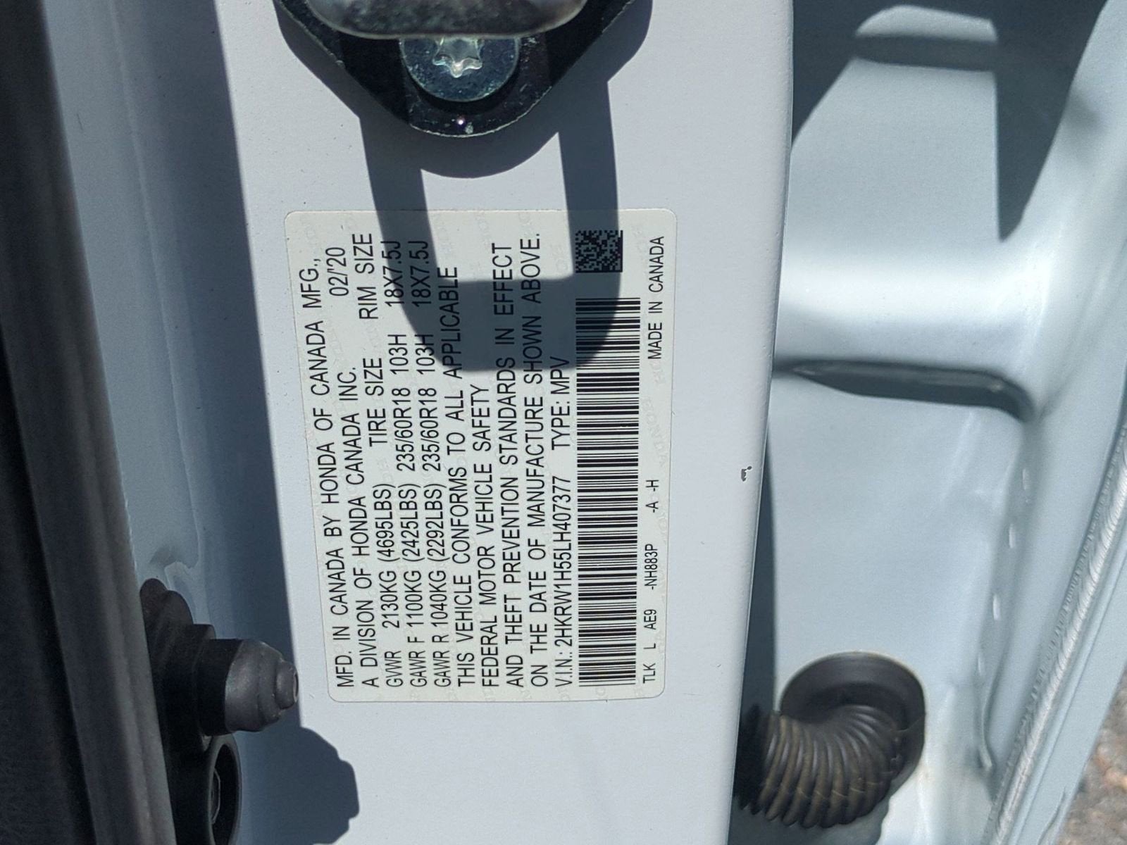 2020 Honda CR-V 2WD EX