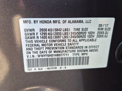 2017 Honda Pilot Elite